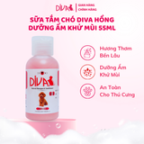  Sữa tắm chó dưỡng ẩm khử mùi DIVA Hồng 55ml 