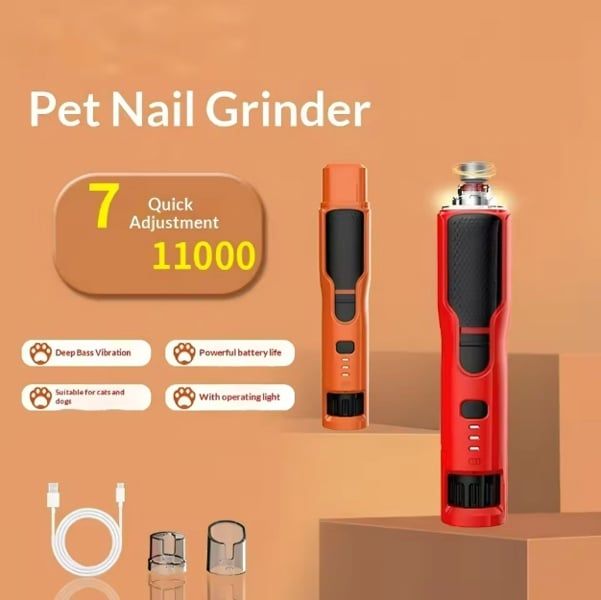  Máy mài móng điện 7 tốc độ, Màu đỏ 