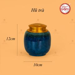 Bộ Trà Men Hỏa Biến Xanh Mẫu Đơn