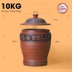 Hũ Gạo Trống Đồng Nâu