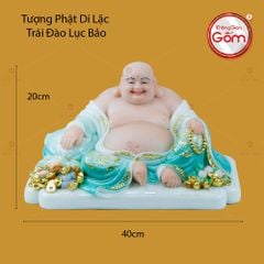 Tượng Phật Di Lặc Trái Đào Lục Bảo