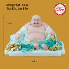 Tượng Phật Di Lặc Trái Đào Lục Bảo