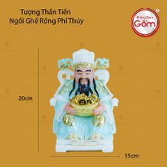 Tượng Thần Tiền Ngồi Ghế Rồng Phỉ Thúy
