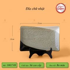 Bộ Bát Đĩa Bát Tràng Men Hỏa Biến Ba Màu