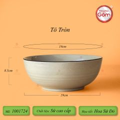 Bộ Bát Đĩa Bát Tràng Hoa Sứ Đỏ