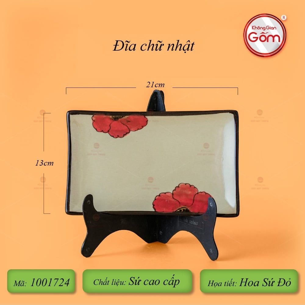 Bộ Bàn Ăn 10 Người (23 món) Men Hỏa Biến Hoa Sứ Đỏ