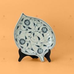 Bộ Bát Đĩa Bát Tràng Men Rạn Vẽ Cúc Đen