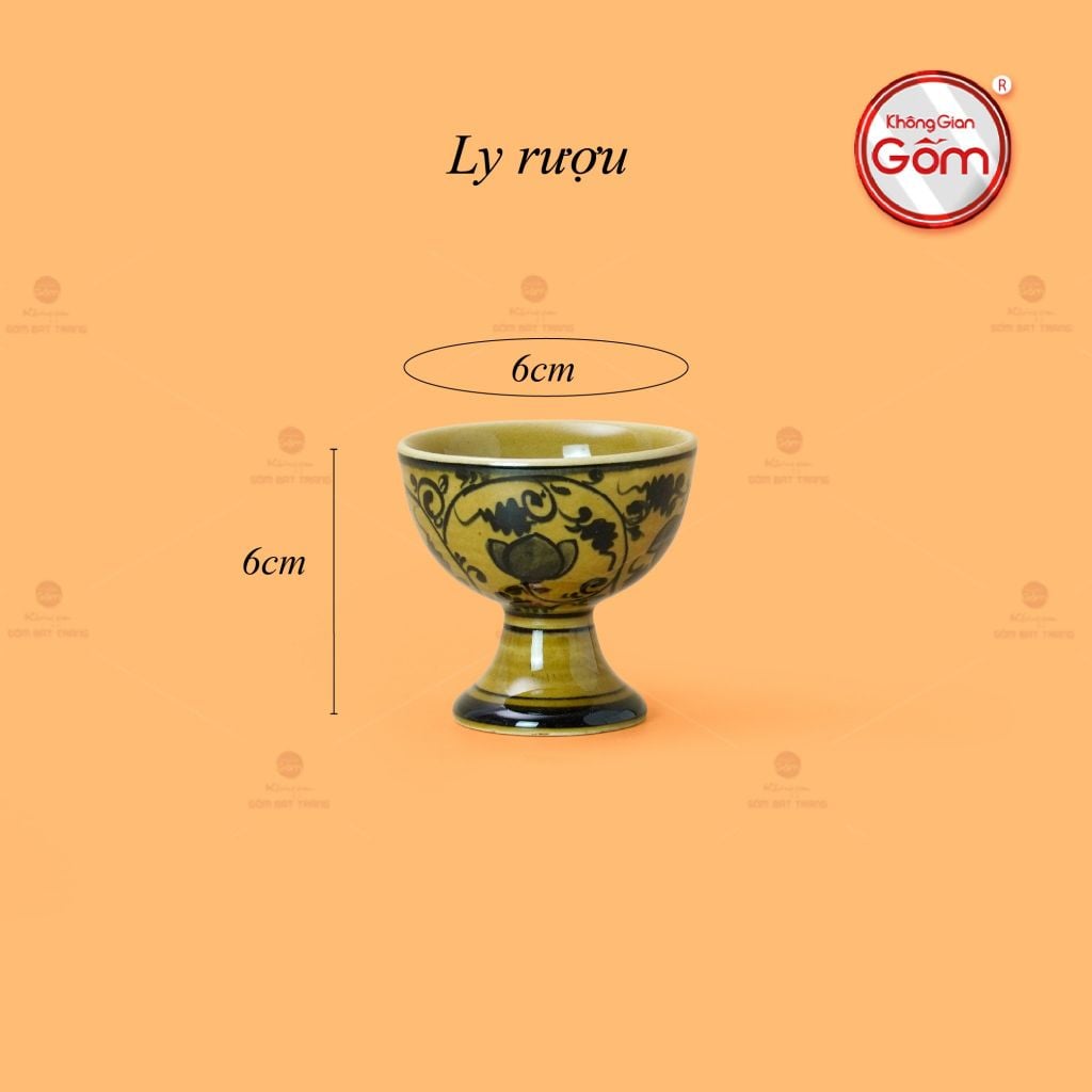 Bộ Bình Rượu Vẽ Tay Hoa Sen Dây