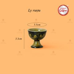 Bộ Bình Rượu Vẽ Tay Hoa Phù Dung Nền Đen