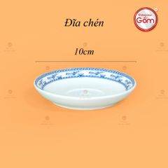 Bộ Trà Men Trắng Vuông Cao Viền Chim Hạc