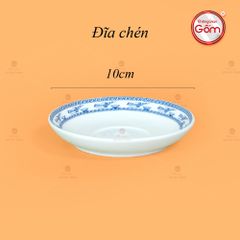 Bộ Trà Men Trắng Camelia Viền Chim Hạc Xanh