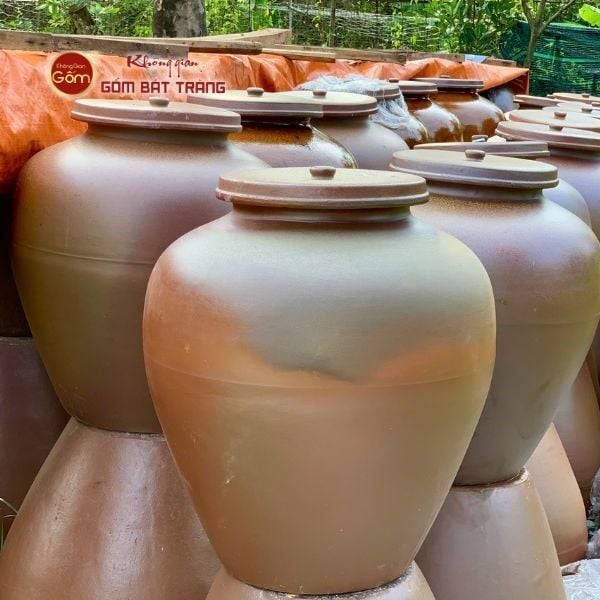 Chum Sành Ngâm Rượu Nắp Lớn Không Tráng Men