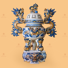 Đỉnh Hương Thờ Men Rạn Nổi