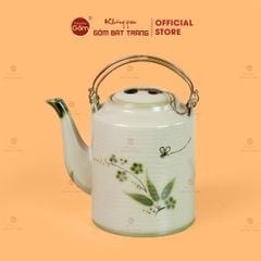 Ấm Tích Bát Tràng Vẽ Chuồn Trúc