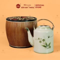 Ấm Tích Bát Tràng Vẽ Chuồn Trúc