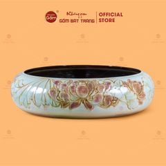 Ang Thả Hoa Tắm Phật Khắc Hoa Sen