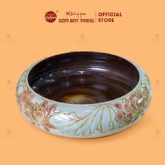 Ang Thả Hoa Tắm Phật Khắc Hoa Sen