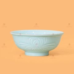 Bộ Bàn Ăn 4 Người (9 Món) Men Ngọc Vân Hoa Cúc Kẻ Vàng