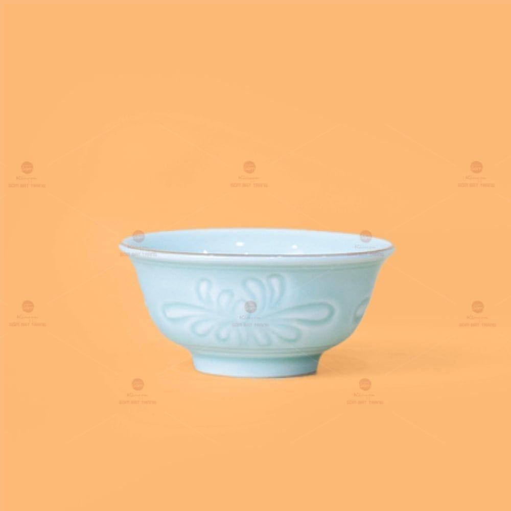 Bộ Bàn Ăn 6 Người (11 Món) Men Ngọc Vân Hoa Cúc Kẻ Vàng