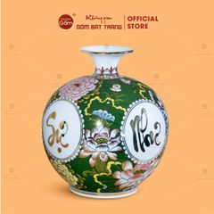 Quả Hút Lộc Vạn Sự Như Ý Tứ Hoa Phú Quý Lục Bảo Vẽ Vàng