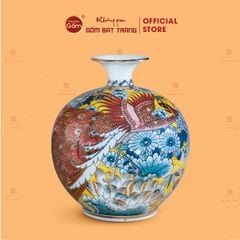 Quả Hút Lộc Phượng Vũ Chiêu Tài Tứ Hoa Phú Quý Ngàn Hoa Kim Bảo Vẽ Vàng