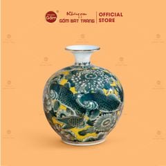 Quả Hút Lộc Hoa Ngư Tụ Khánh Kim Bảo Vẽ Vàng