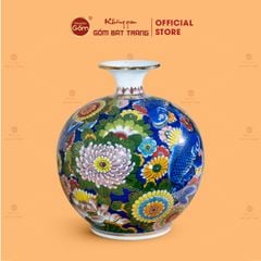 Quả Hút Lộc Hoa Ngư Tụ Khánh Lam Bảo Vẽ Vàng