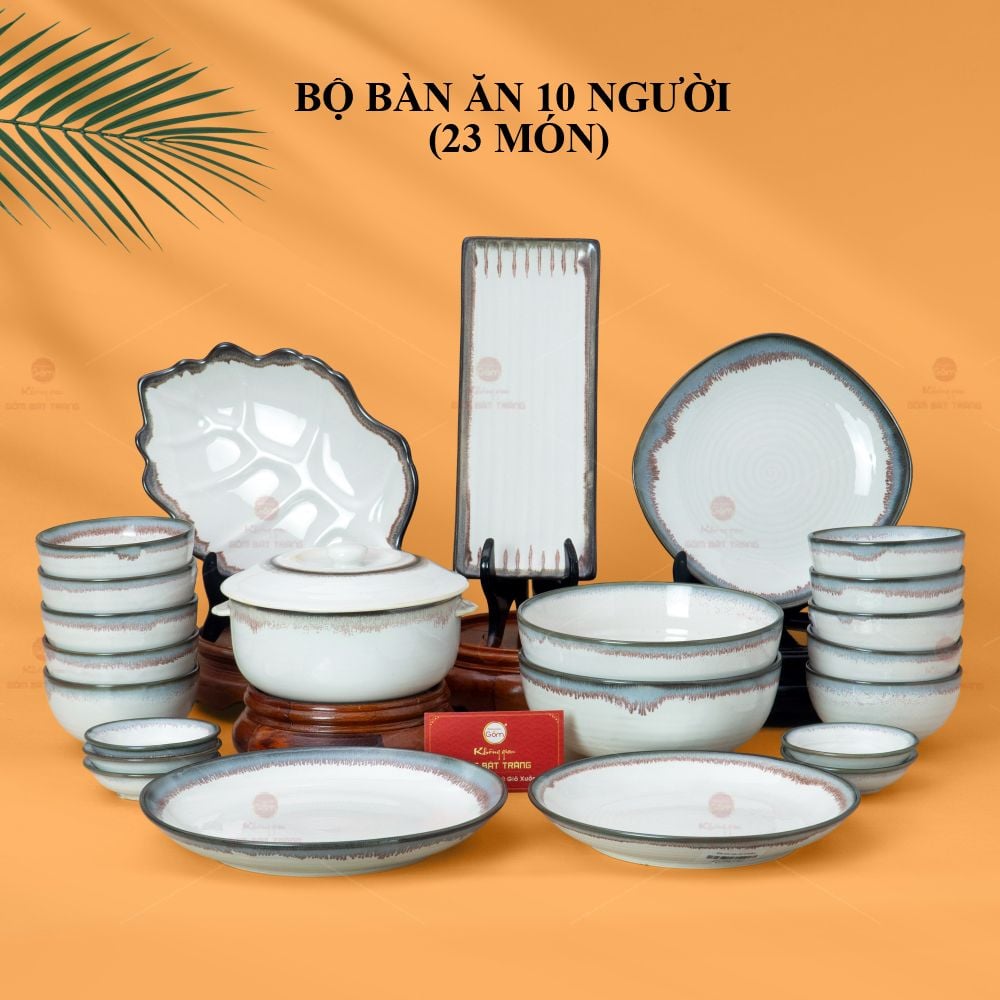 Bộ Bàn Ăn 10 Người (23 món) Men Ngọc Trai