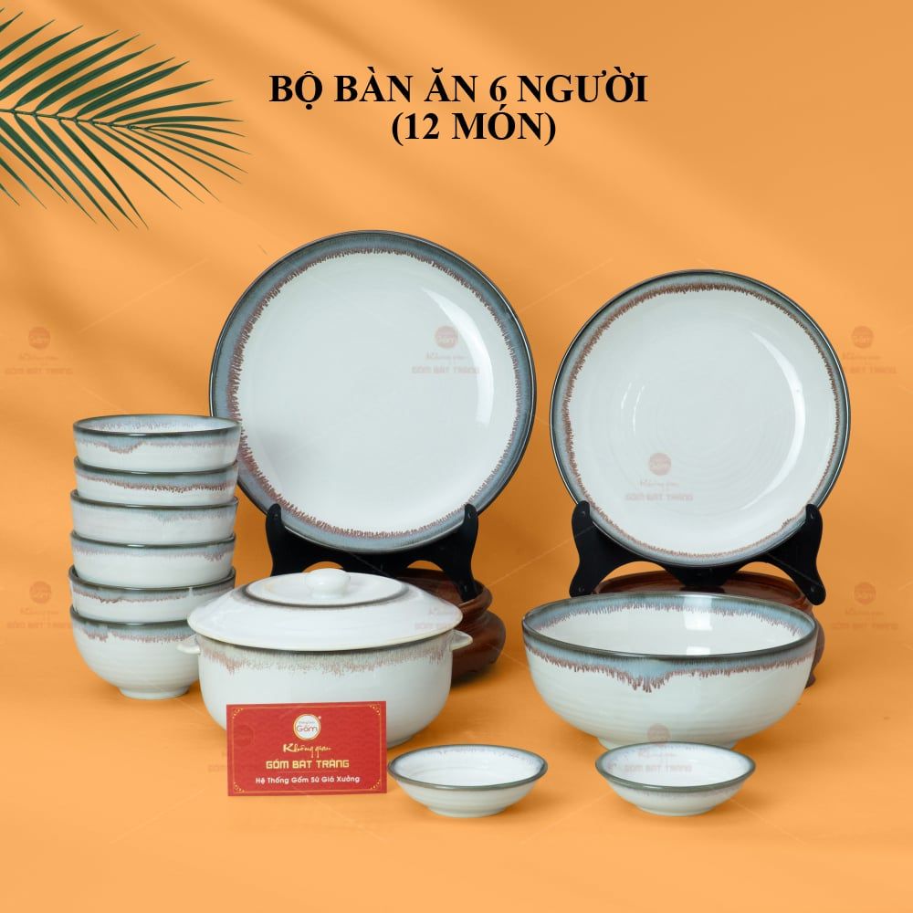 Bộ Bàn Ăn 6 Người (12 món) Men Ngọc Trai