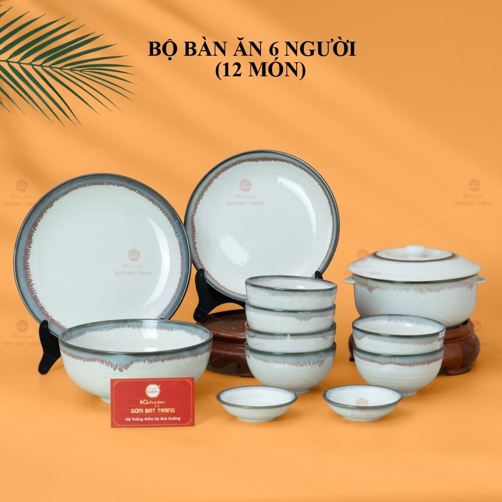 Bộ Bàn Ăn 6 Người (12 món) Men Ngọc Trai