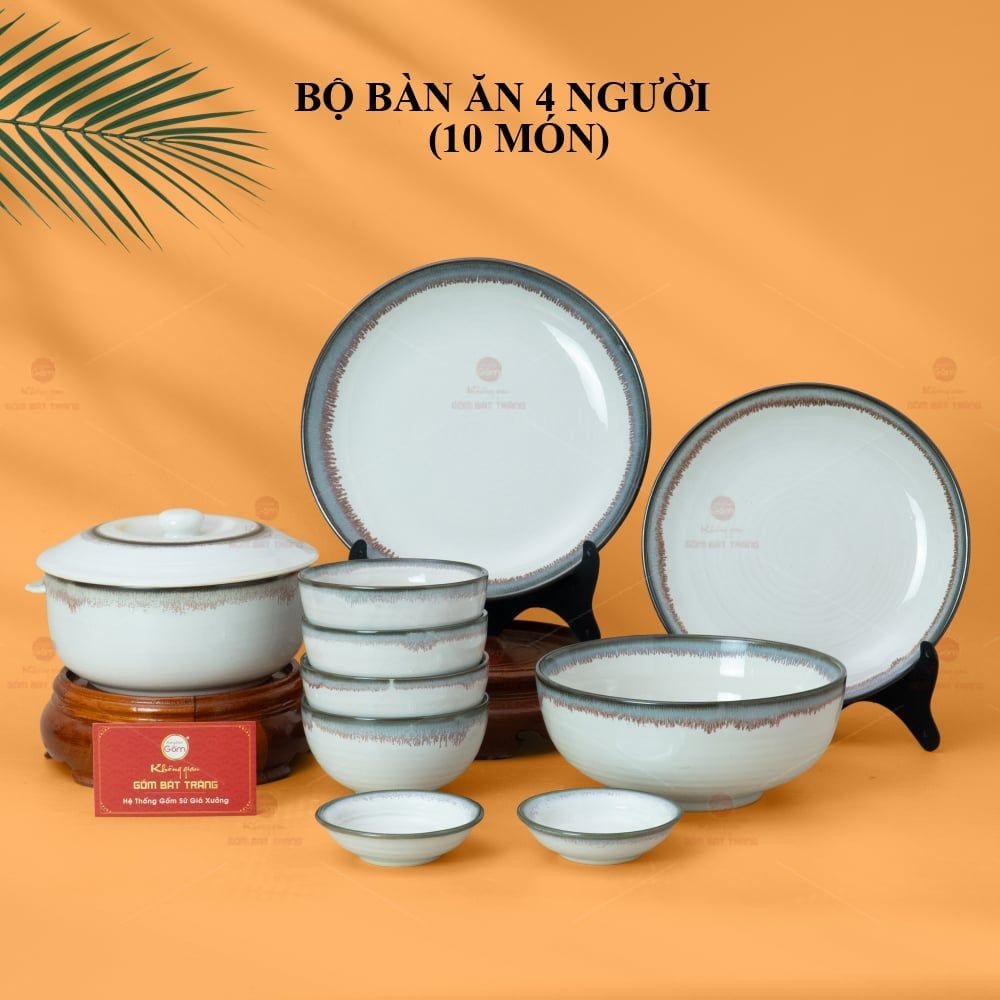 Bộ Bàn Ăn 4 Người (10 món) Men Ngọc Trai