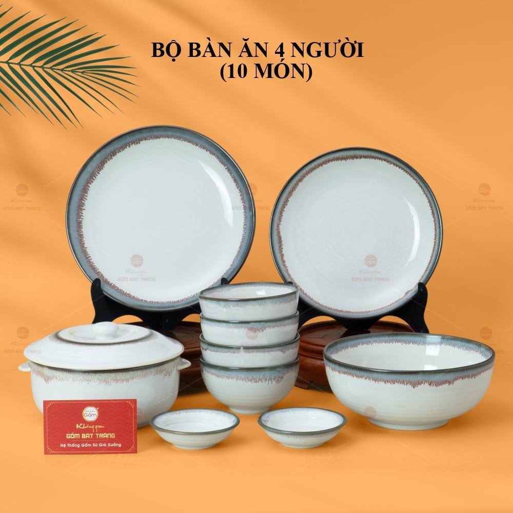 Bộ Bàn Ăn 4 Người (10 món) Men Ngọc Trai