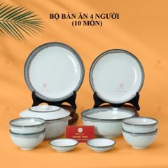 Bộ Bàn Ăn 4 Người (10 món) Men Ngọc Trai