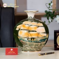 Quả Hút Lộc Thuận Buồm Xuôi Gió Thanh Liên Bình An Lục Bảo Vẽ Vàng
