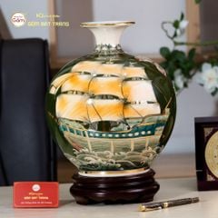 Quả Hút Lộc Thuận Buồm Xuôi Gió Thanh Liên Bình An Lục Bảo Vẽ Vàng