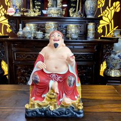 Tượng Thần Tài Thổ Địa Ghế Đá Áo Đỏ