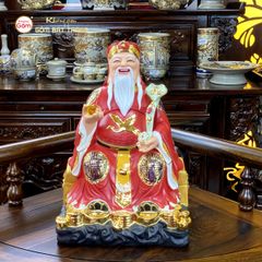 Tượng Thần Tài Thổ Địa Ghế Đá Áo Đỏ