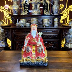 Tượng Thần Tài Thổ Địa Ghế Đá Áo Đỏ