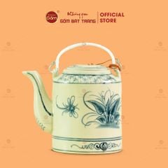 Ấm Tích Bát Tràng Men Rạn Vẽ Chuồn