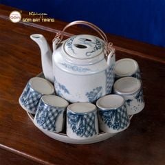 Bộ Ấm Tích Men Rạn Sơn Thuỷ