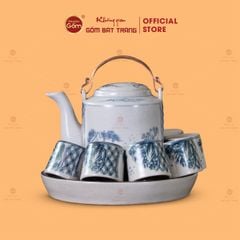 Bộ Ấm Tích Men Rạn Sơn Thuỷ