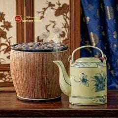 Ấm Tích Bát Tràng Men Rạn Vẽ Chuồn