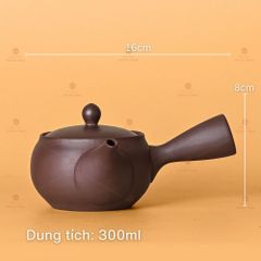 Bộ Ấm Chén An Thổ Túc Quai Ngang (Chén Men Tro)