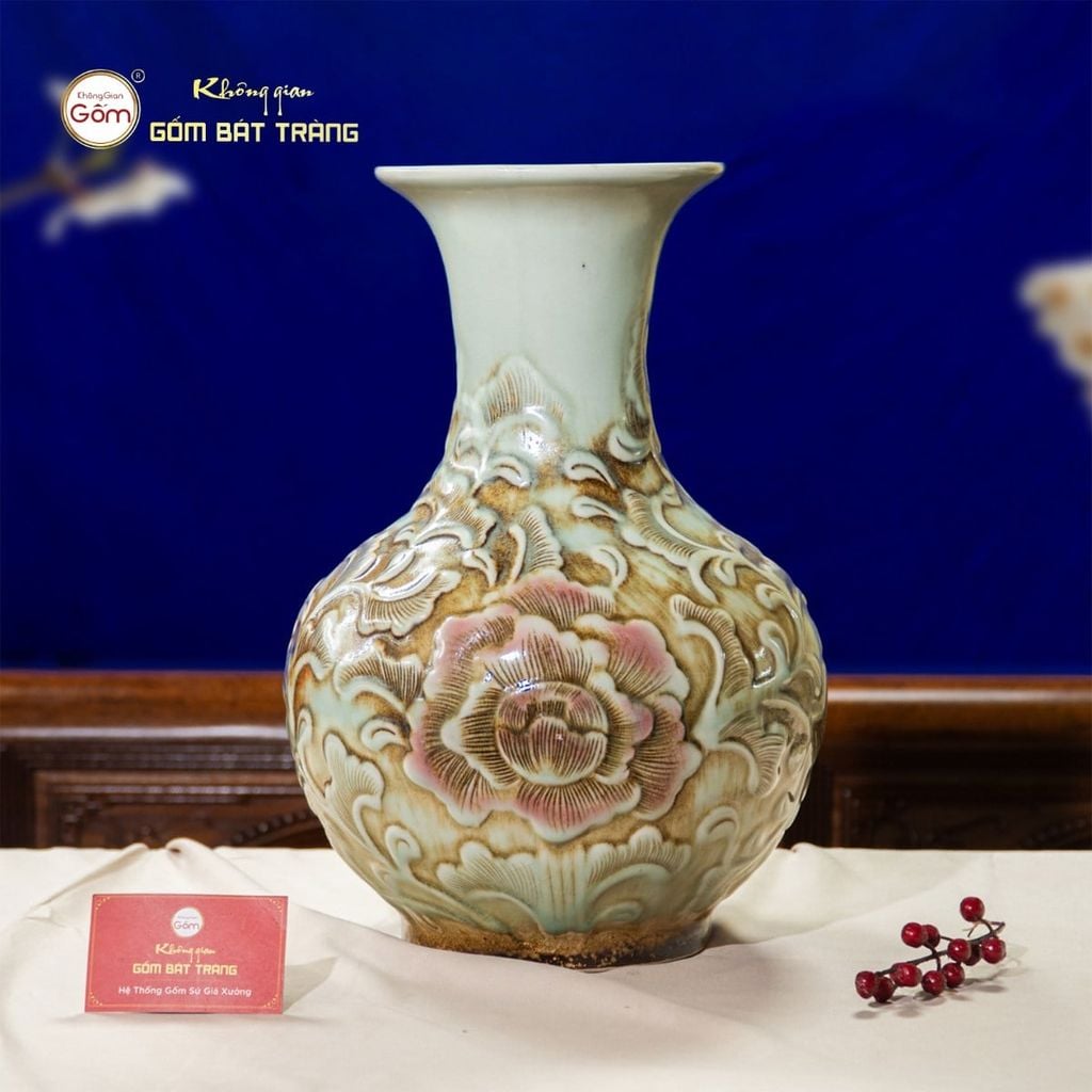 Lọ Củ Tỏi Hoa Sen, Hoa Phù Dung