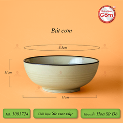 Bộ Bàn Ăn 10 Người (23 món) Men Hỏa Biến Hoa Sứ Đỏ