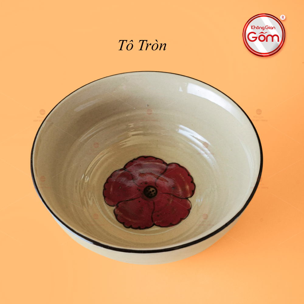 Bộ Bàn Ăn 10 Người (23 món) Men Hỏa Biến Hoa Sứ Đỏ