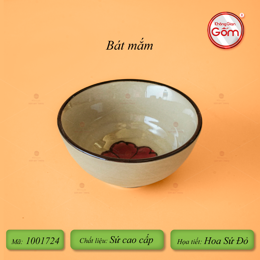 Bộ Bàn Ăn 4 Người (10 món) Men Hoả Biến Hoa Sứ Đỏ