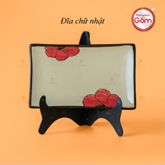 Bộ Bàn Ăn 10 Người (23 món) Men Hỏa Biến Hoa Sứ Đỏ