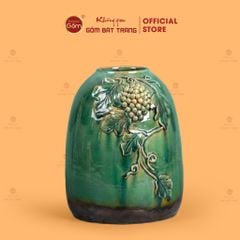 Bình Hoa Dáng Chuông Đắp Nho