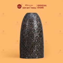 Bình Hoa Dáng Chuông Khắc Hoa Hồng